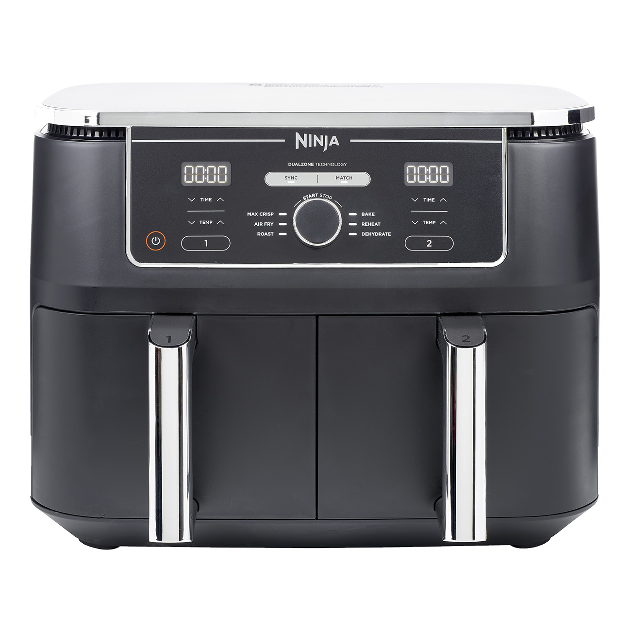 Ninja AF400EU Foodi Max Dual Zone | Heißluftfritteuse | 2470 Watt Leistung | 9,5 Liter Fassungsvermögen | Touch Steuerung | Voreingestellte Kochprogramme