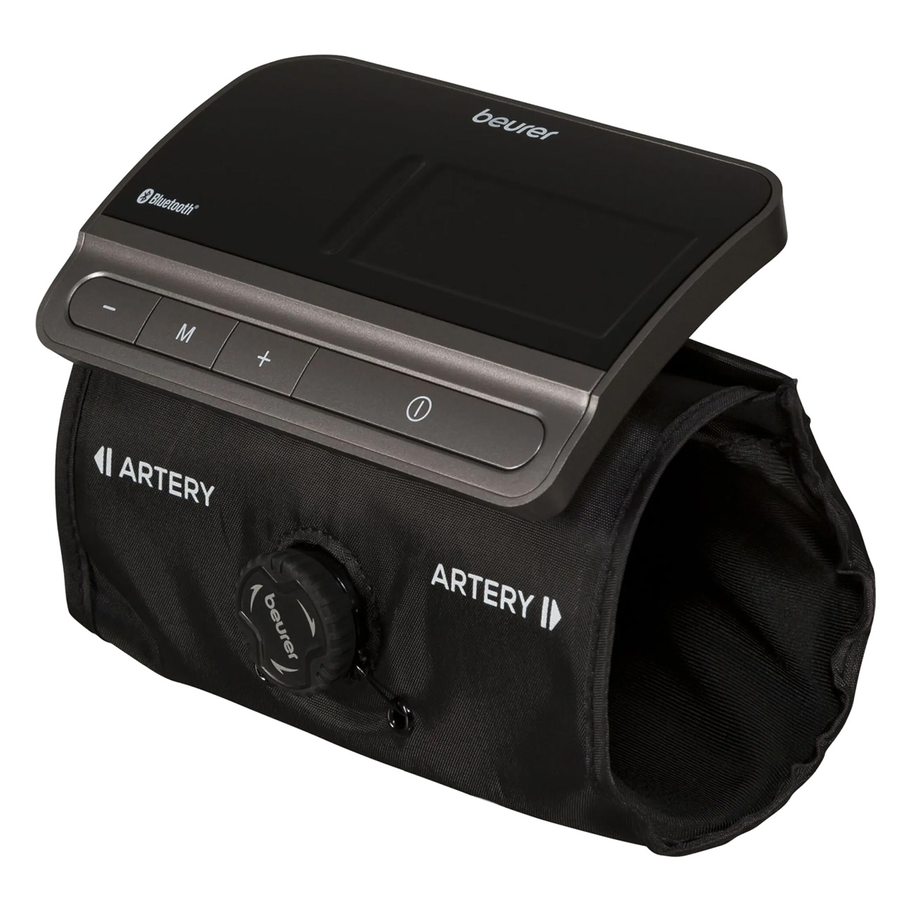 Beurer BM 81 easyLock BT Schwarz/Grau | Blutdruckmessgerät | Arrhythmie-Erkennung | 2 Benutzerspeicher | LED-Risiko-Indikator