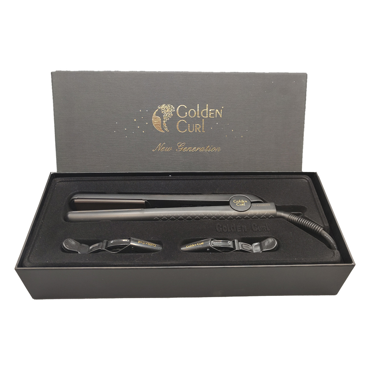 Golden Curl GL806 The Black Ceramic Straightener Schwarz | Haarglätteisen | Ceramic Floating-Plate | New Generation mit fortschrittlicher Technologie