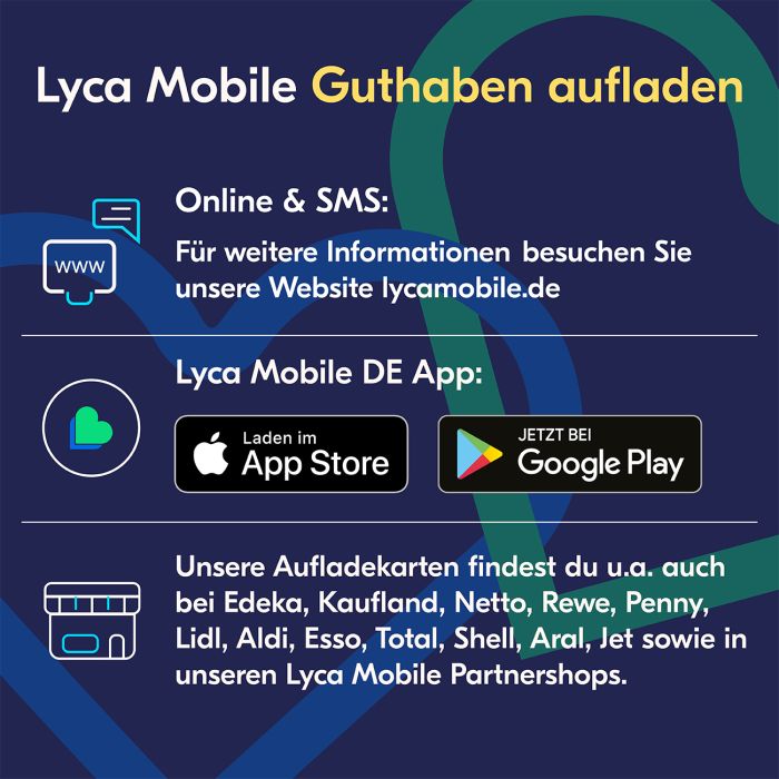 Lyca Mobile Prepaid Sim Karte ohne Vertrag  Online kaufen