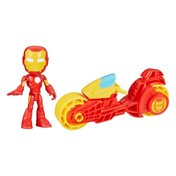 Marvel Spidey and His Amazing Friends, Iron Man Action-Figur & Motorrad